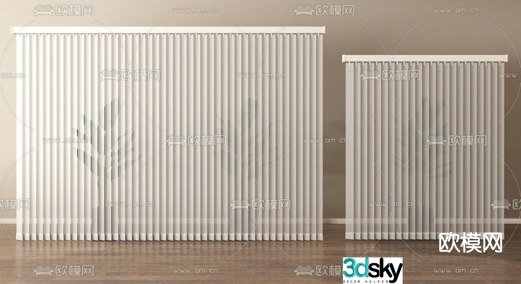 Modern vertical venetian blinds Venetian blinds Blackout blinds 3D model