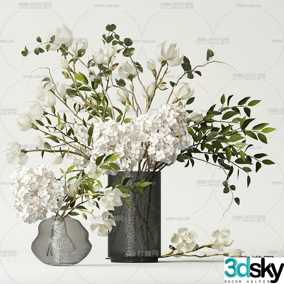 Vase Flower Art Flower Arrangement Flower 3D Model