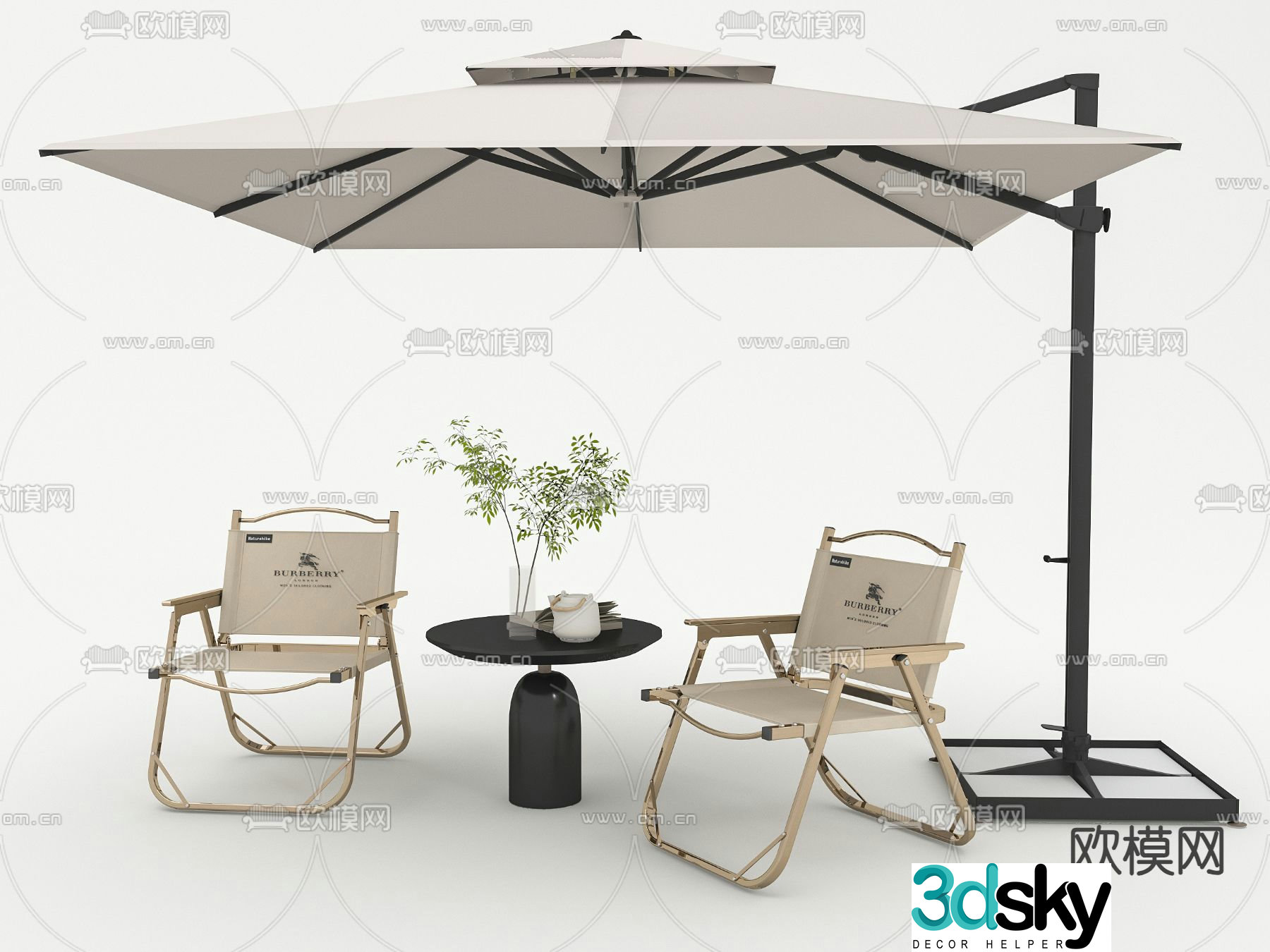 Outdoor tables and chairs camping tables and chairs 3d model