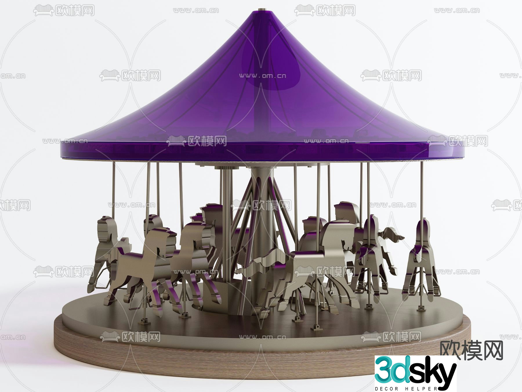 Entertainment facilities carousel 3d model
