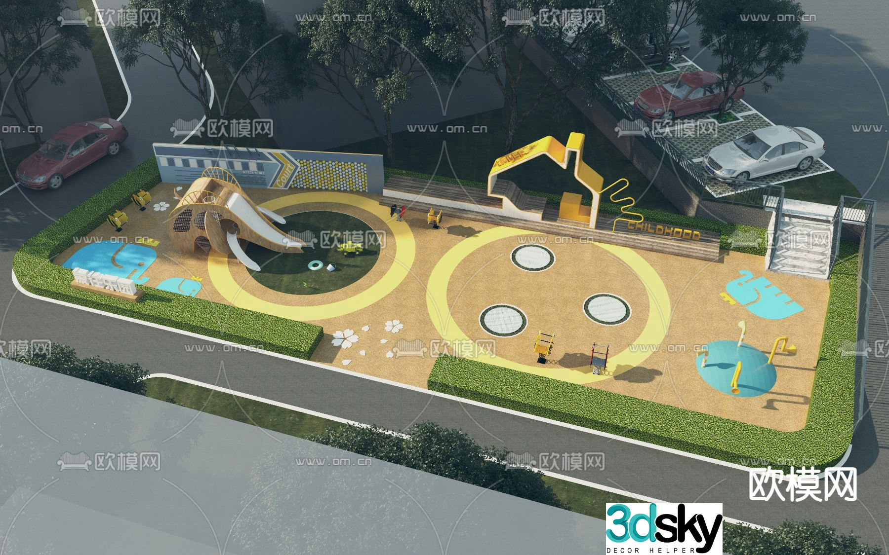 Pocket Park Children’s Play Area 3d model