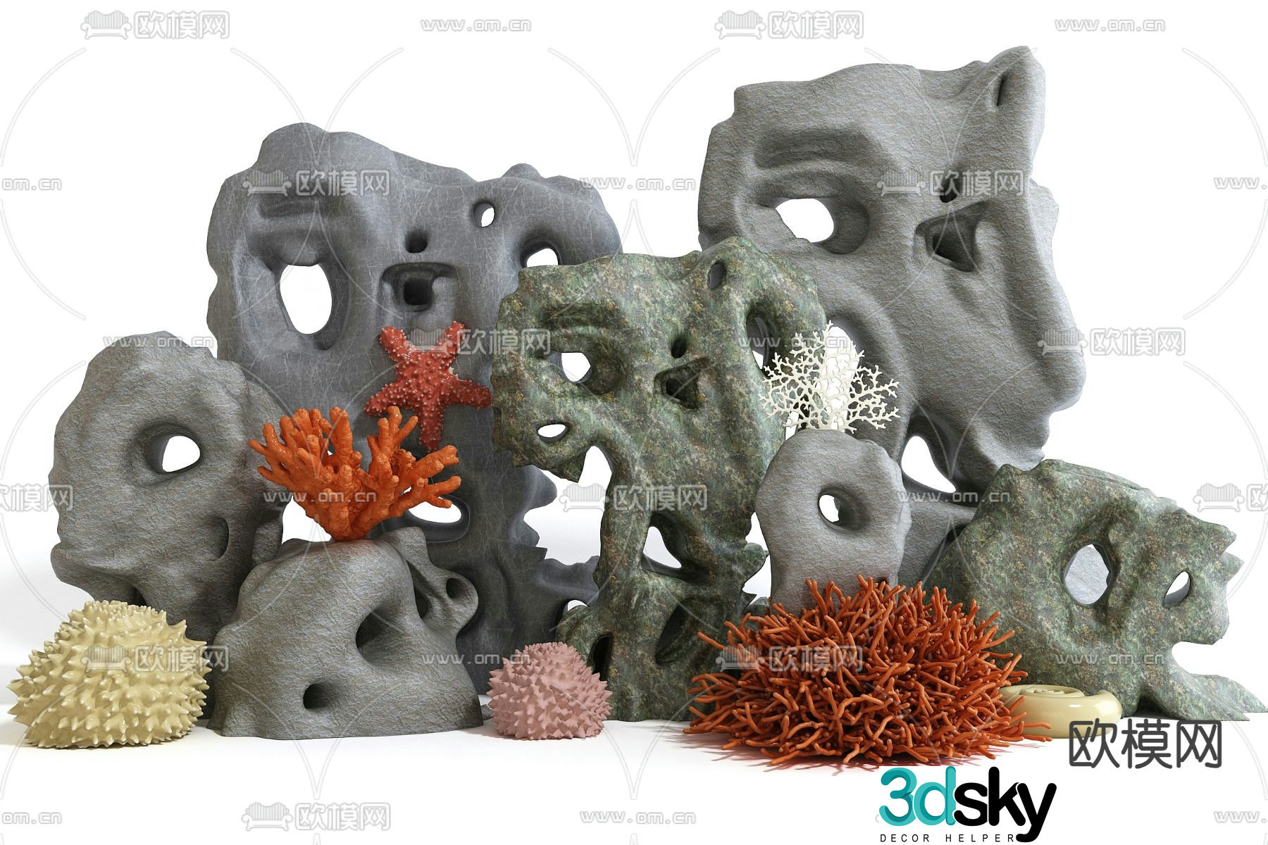 Modern landscape stone ornamental stone stone 3d model