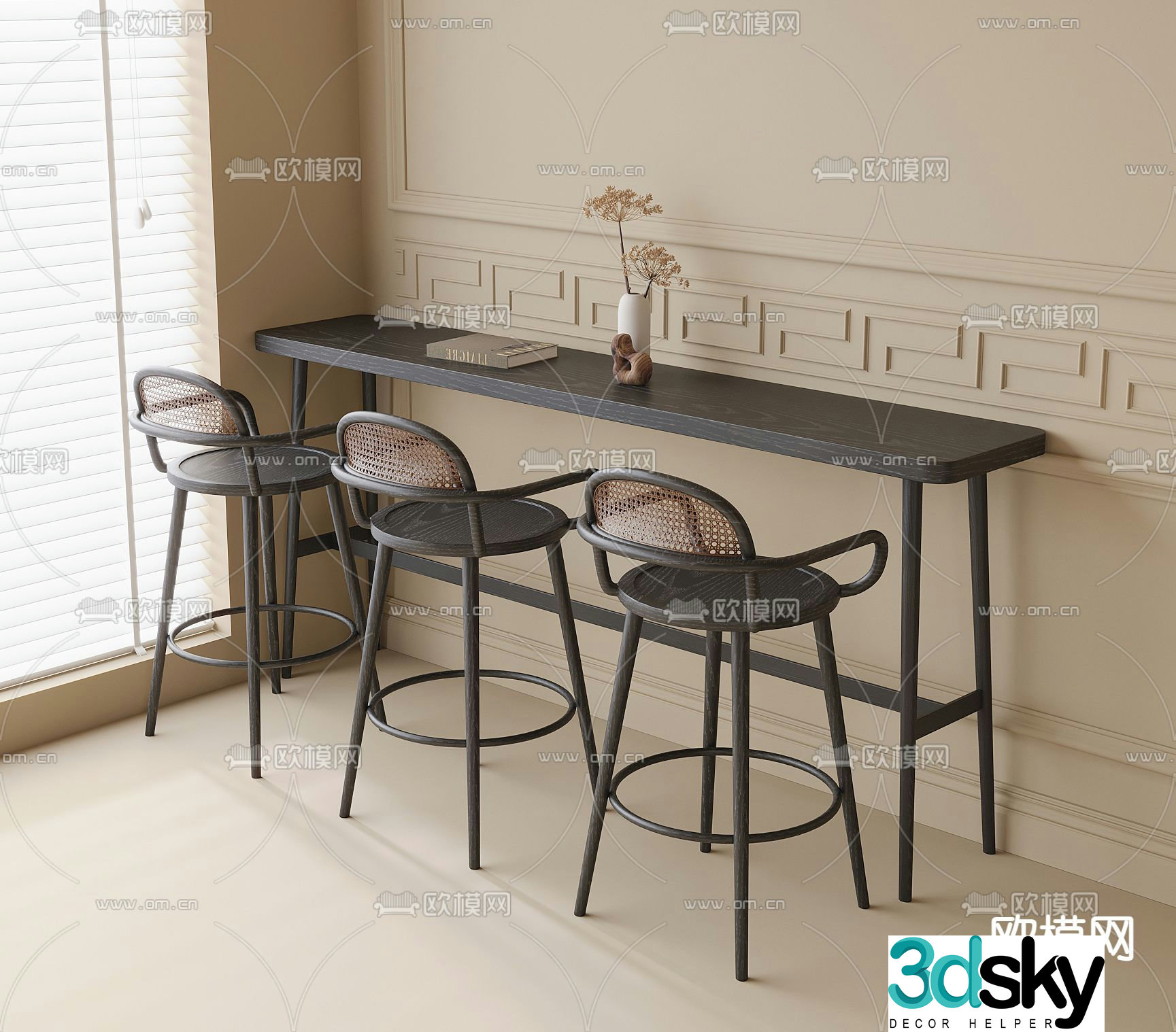 Wasabi Bar Chair Bar Stool Bar Stool 3D Model