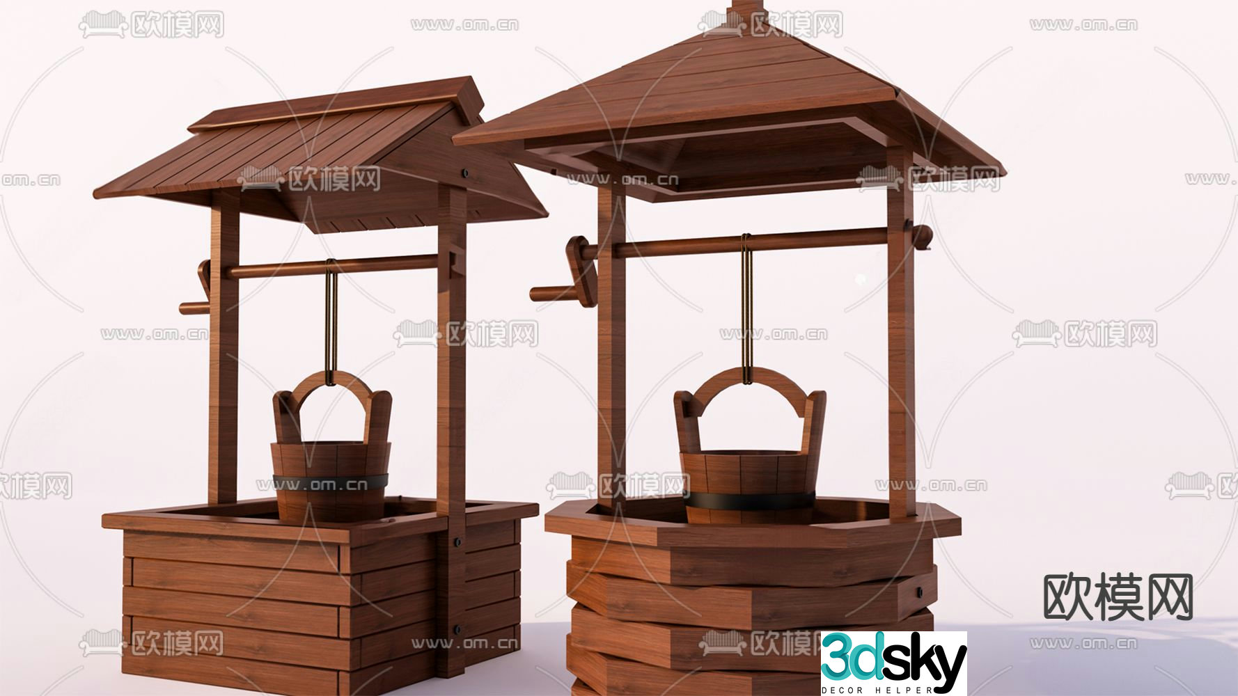 Chinese well ancient well 3D model
