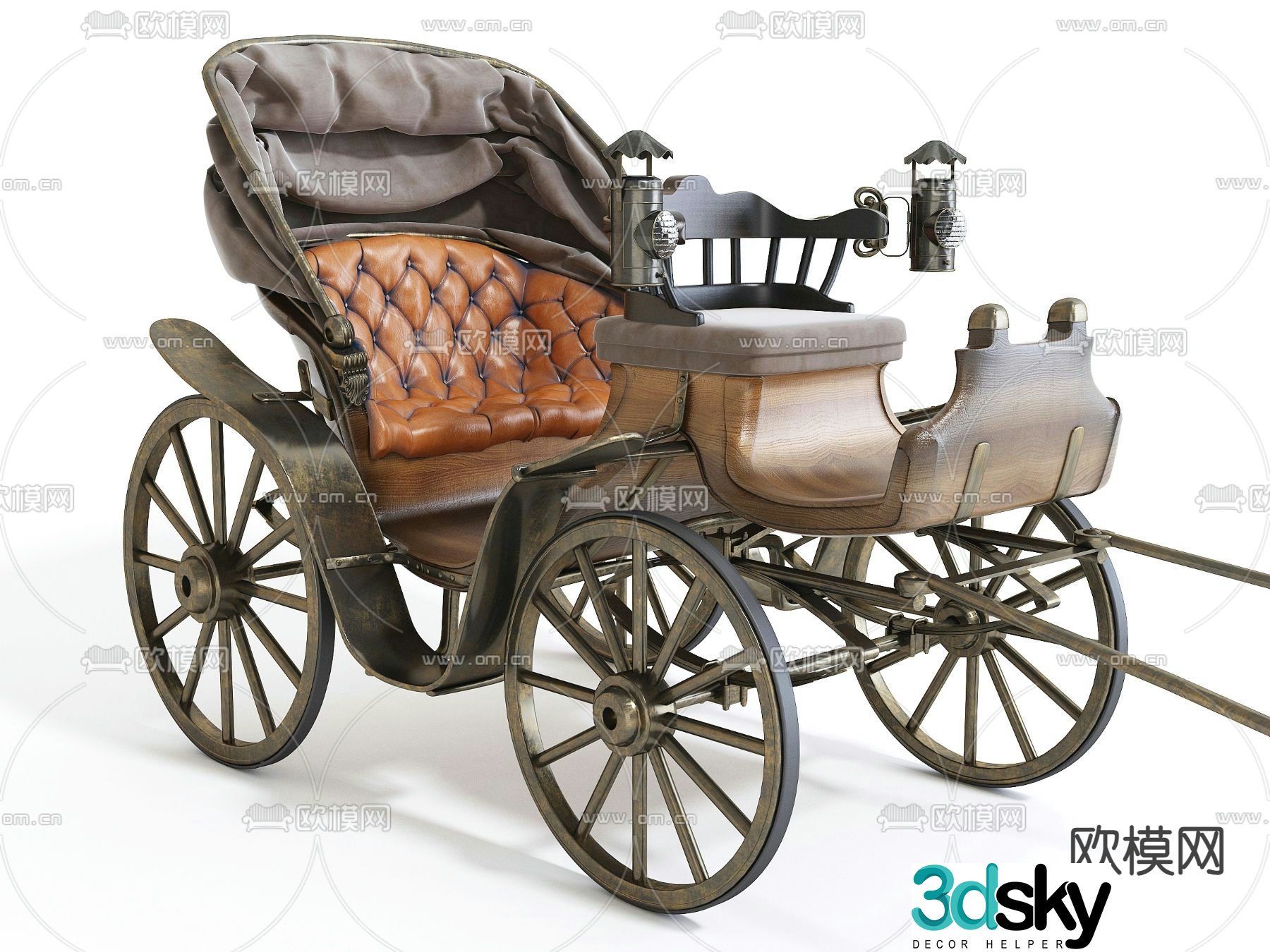 mobility scooter carriage 3d model