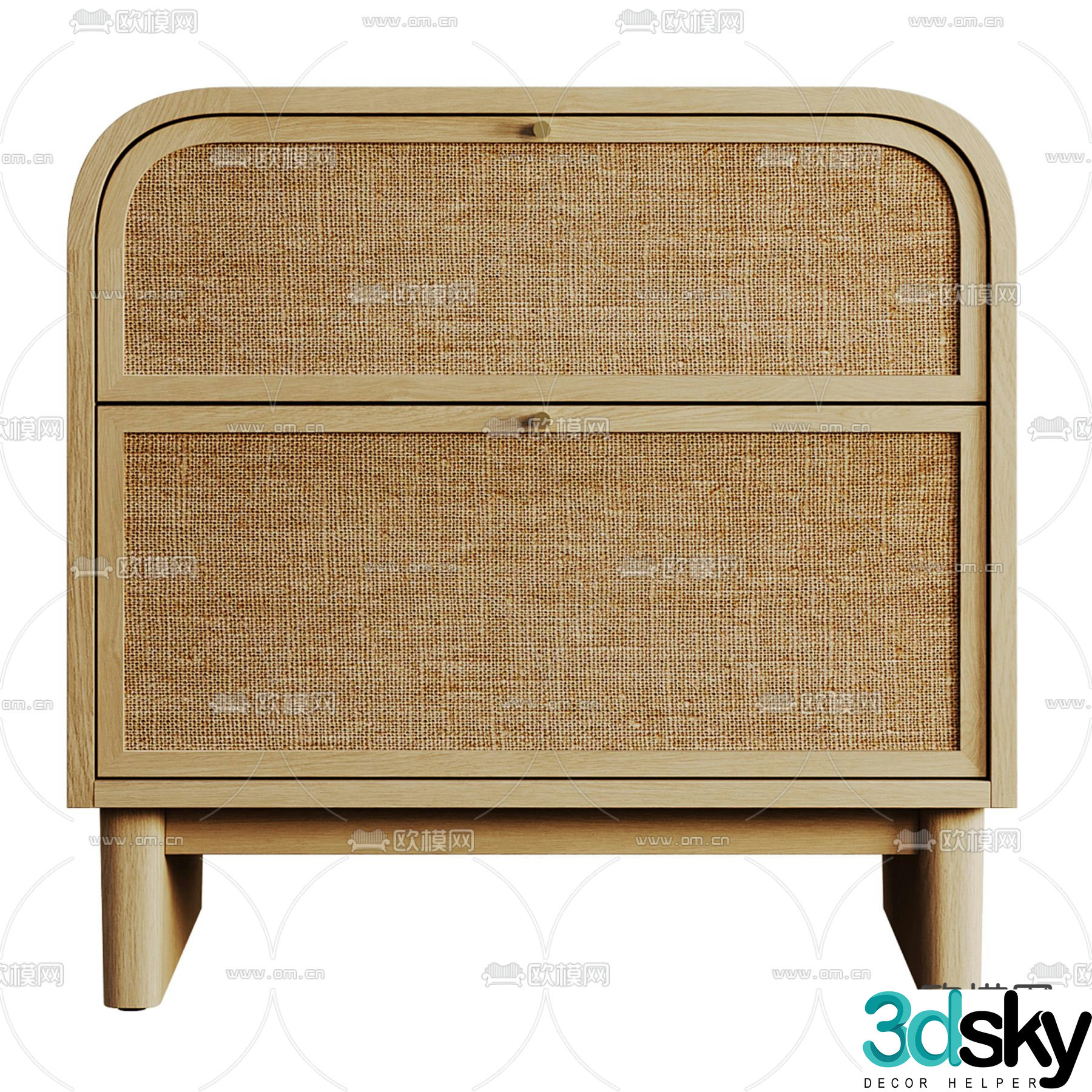 Suzette wabi-sabi bedside table 3d model