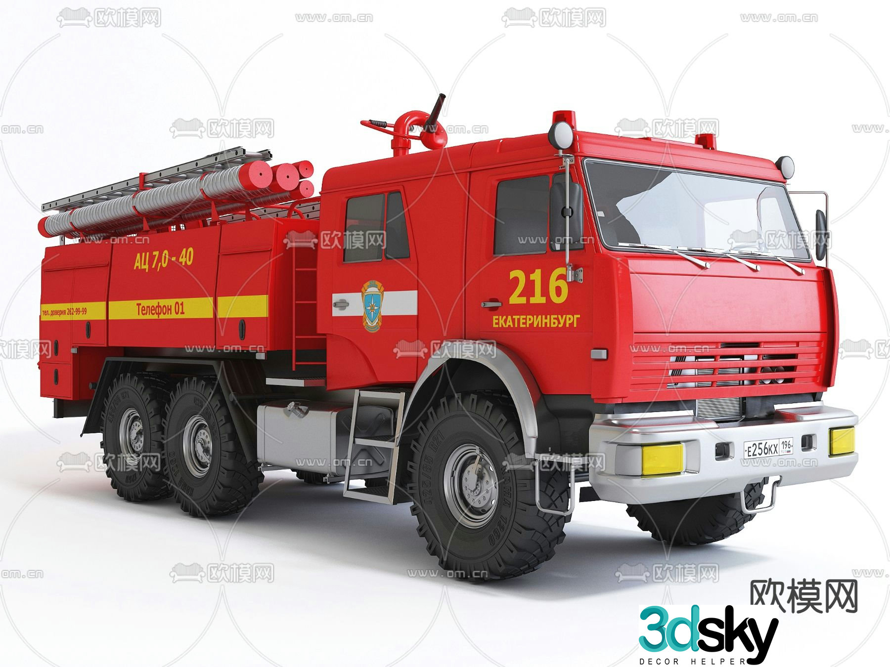 fire truck 3d model