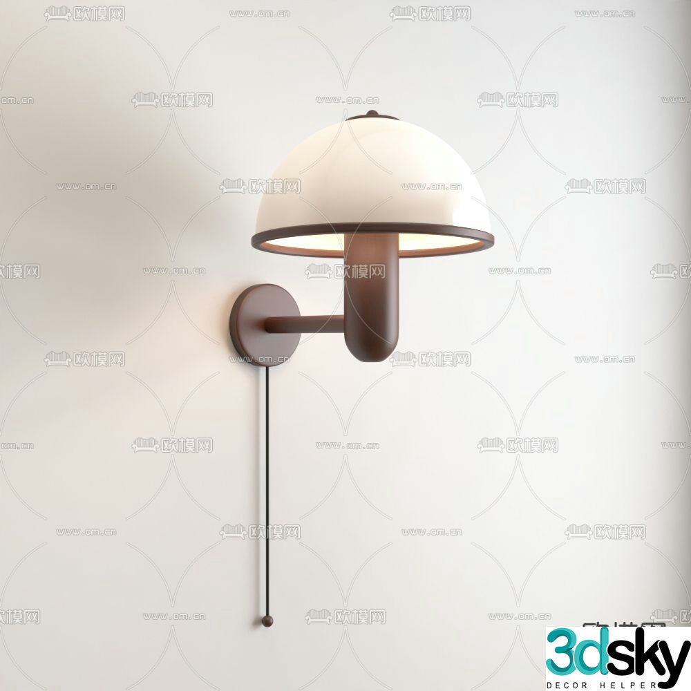 Medieval style wall lamp 3d model