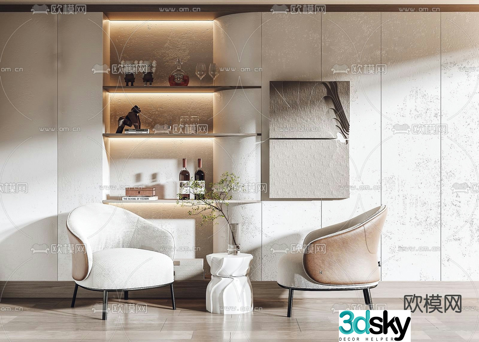 Modern lounge chair 3d model