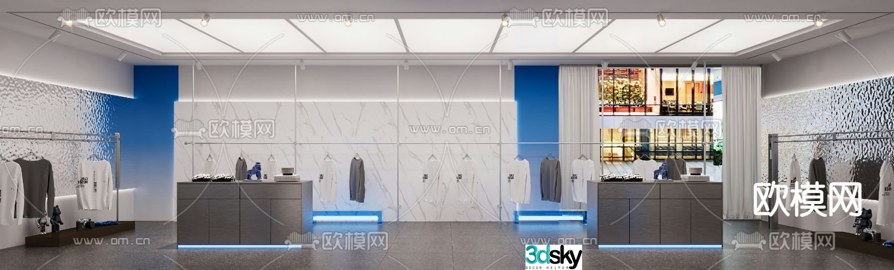 Men’s clothing store Clothing store 3d model