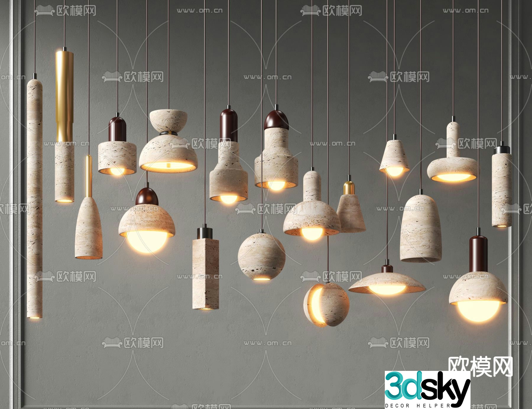 Simple chandelier 3d model