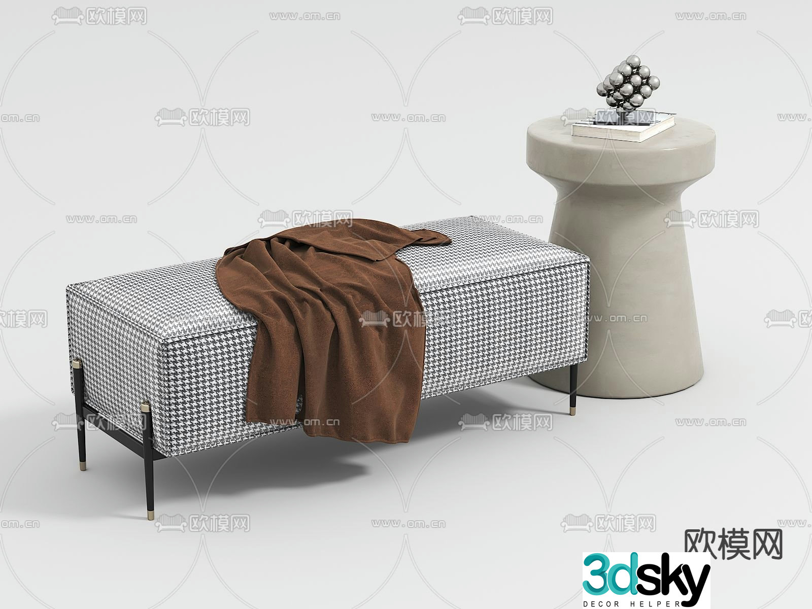 Foot pedal shoe changing stool 3d model