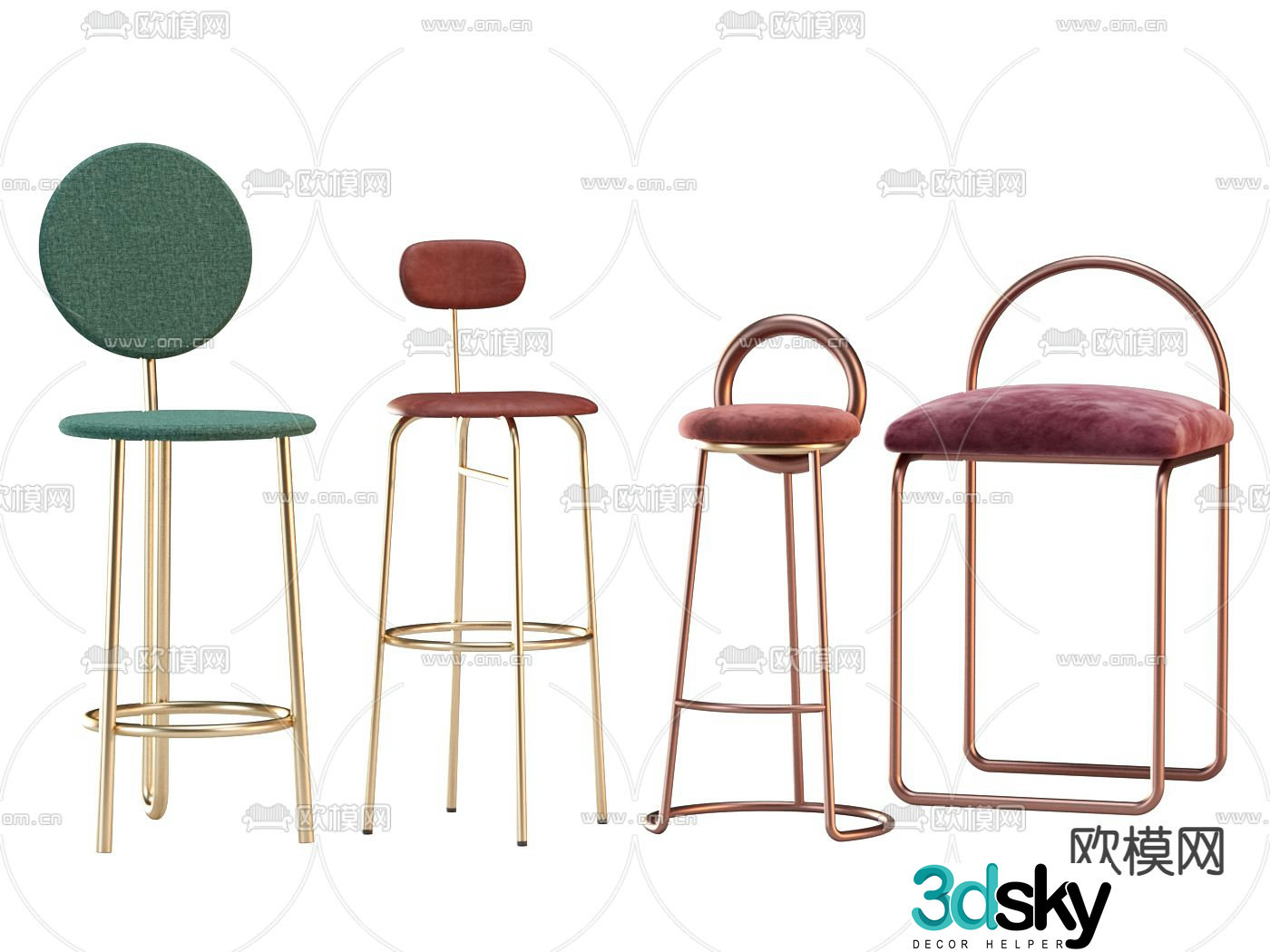 bar stool bar stool high stool 3d model
