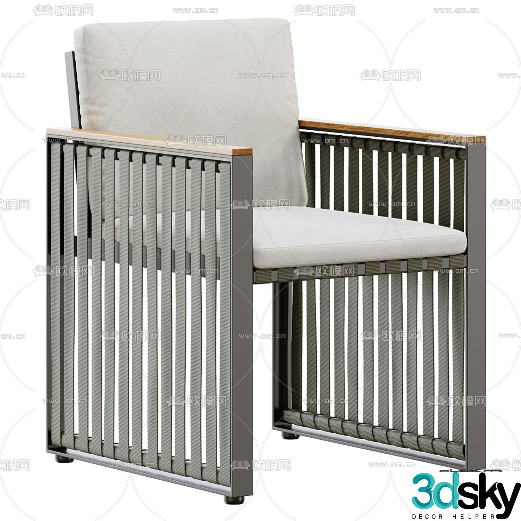 Outdoor chair leisure chair 3d model
