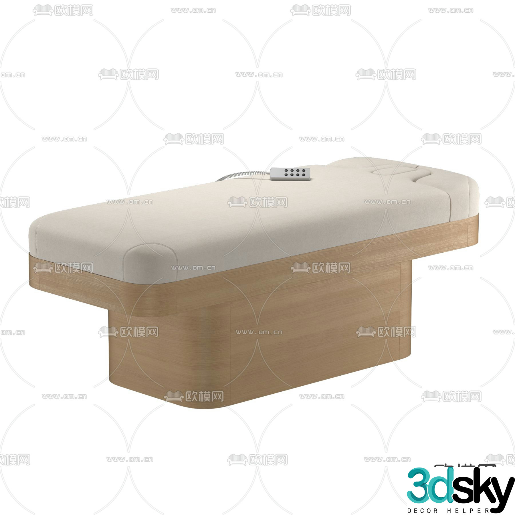 Modern remote control massage stool 3d model