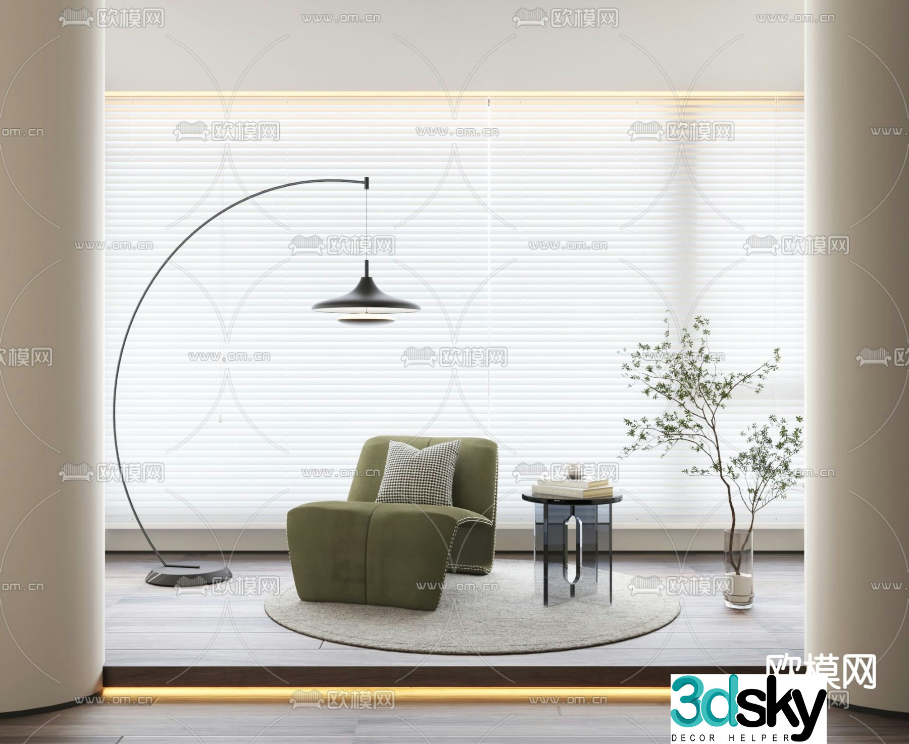 Modern lounge chair 3d model