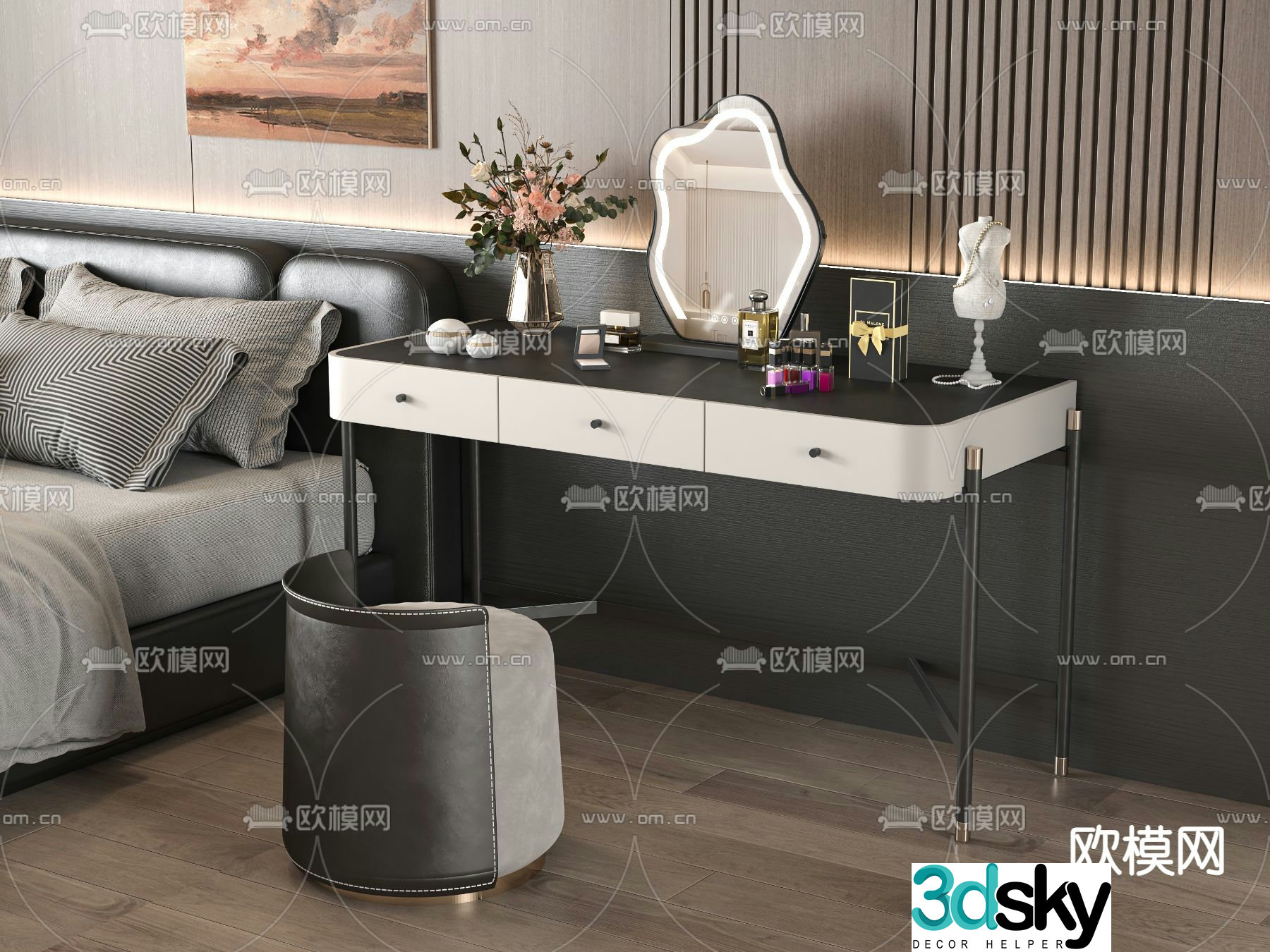 Modern dressing table dressing table 3d model