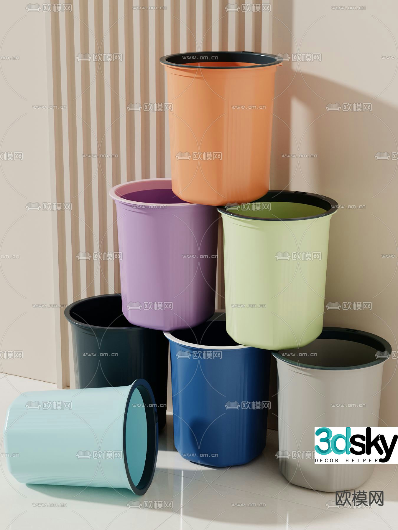 trash can trash can 3d model