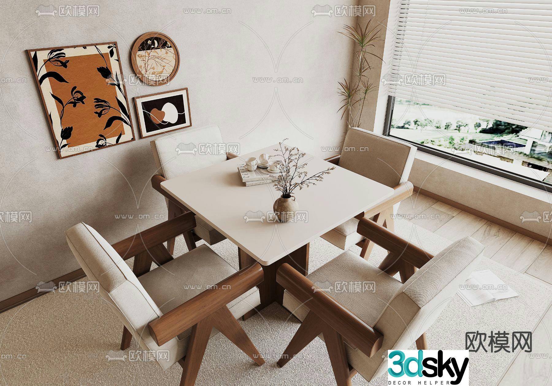 Leisure tables and chairs Negotiation tables and chairs 3d model