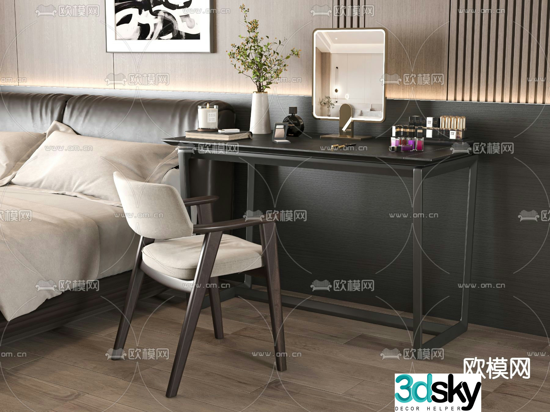 Modern dressing table 3d model