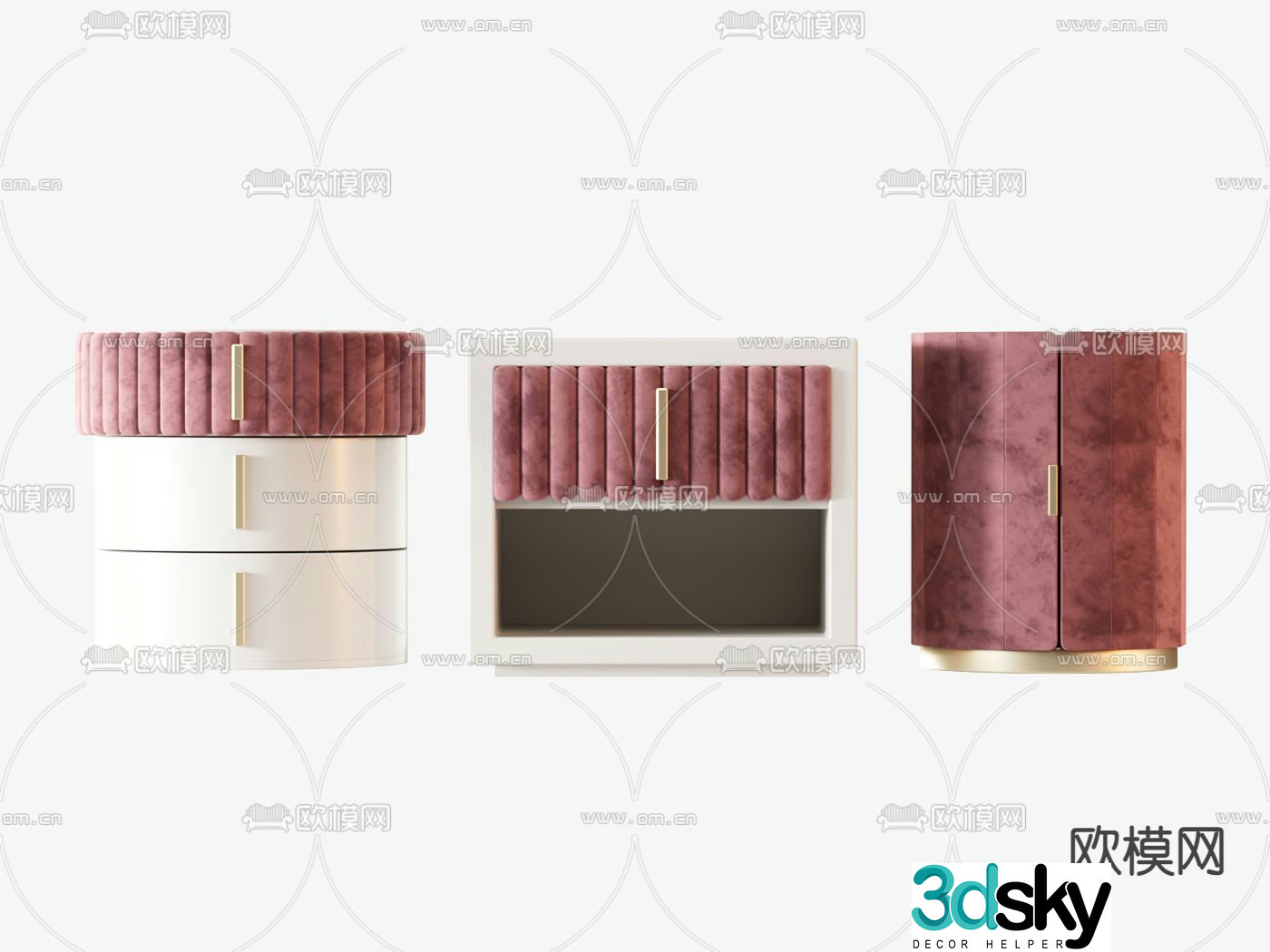 Simple bedside table 3d model