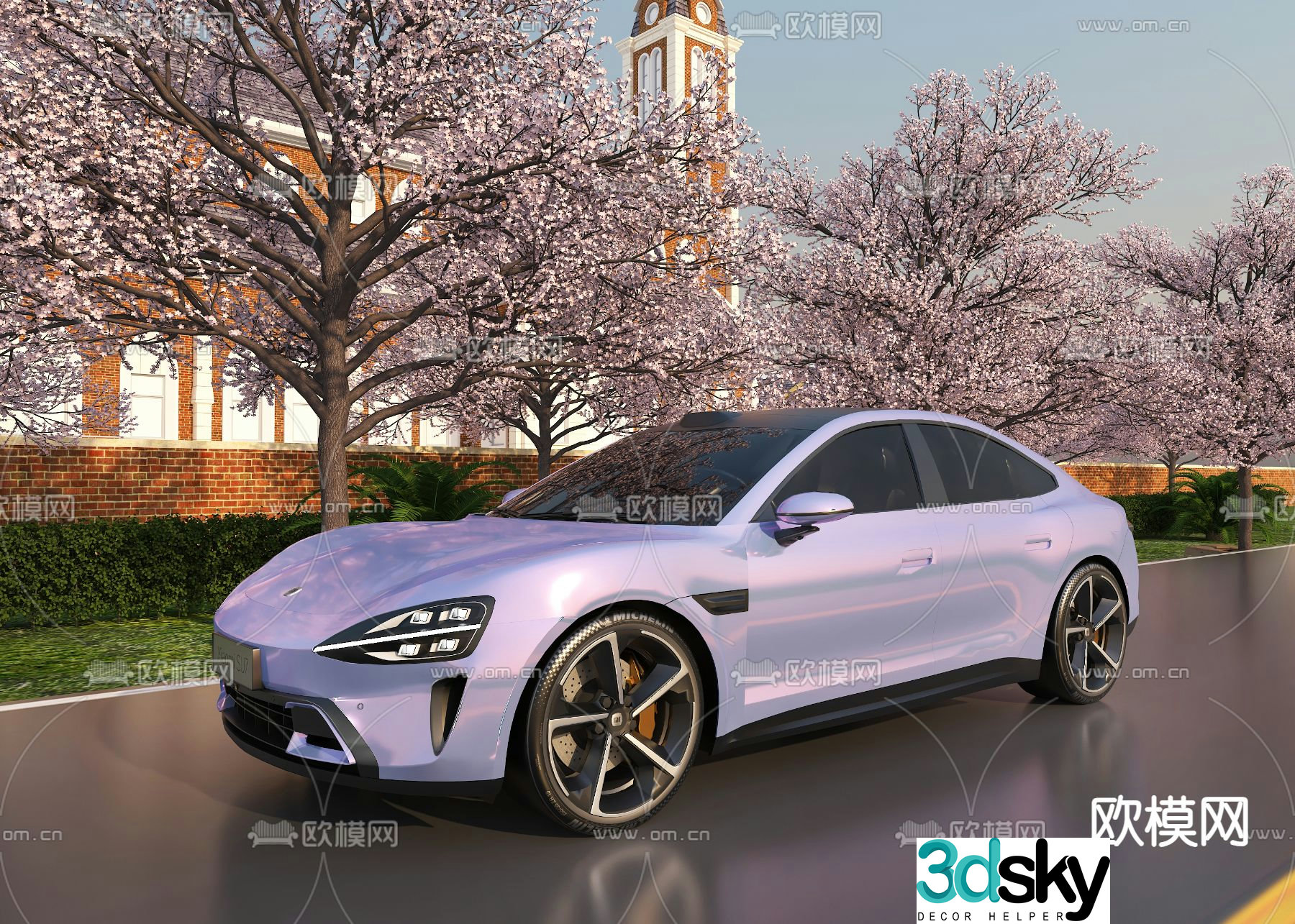 Xiaomi car sedan sports car 3d model