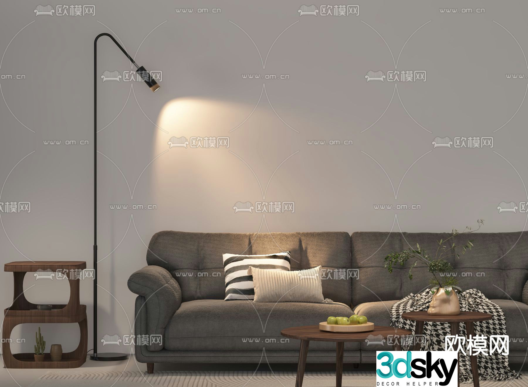Art floor lamp 3d model
