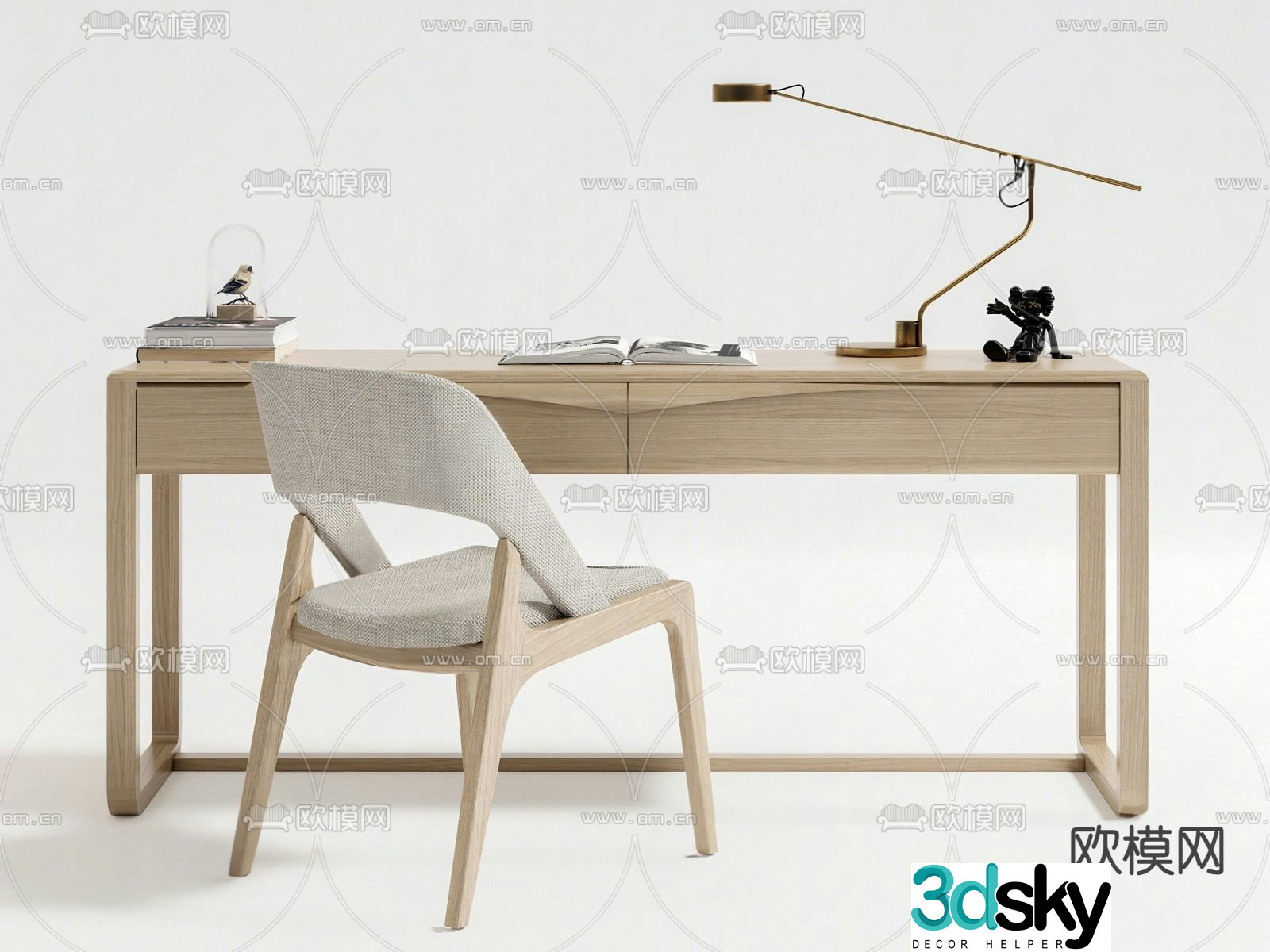 Modern desk chair 3d model