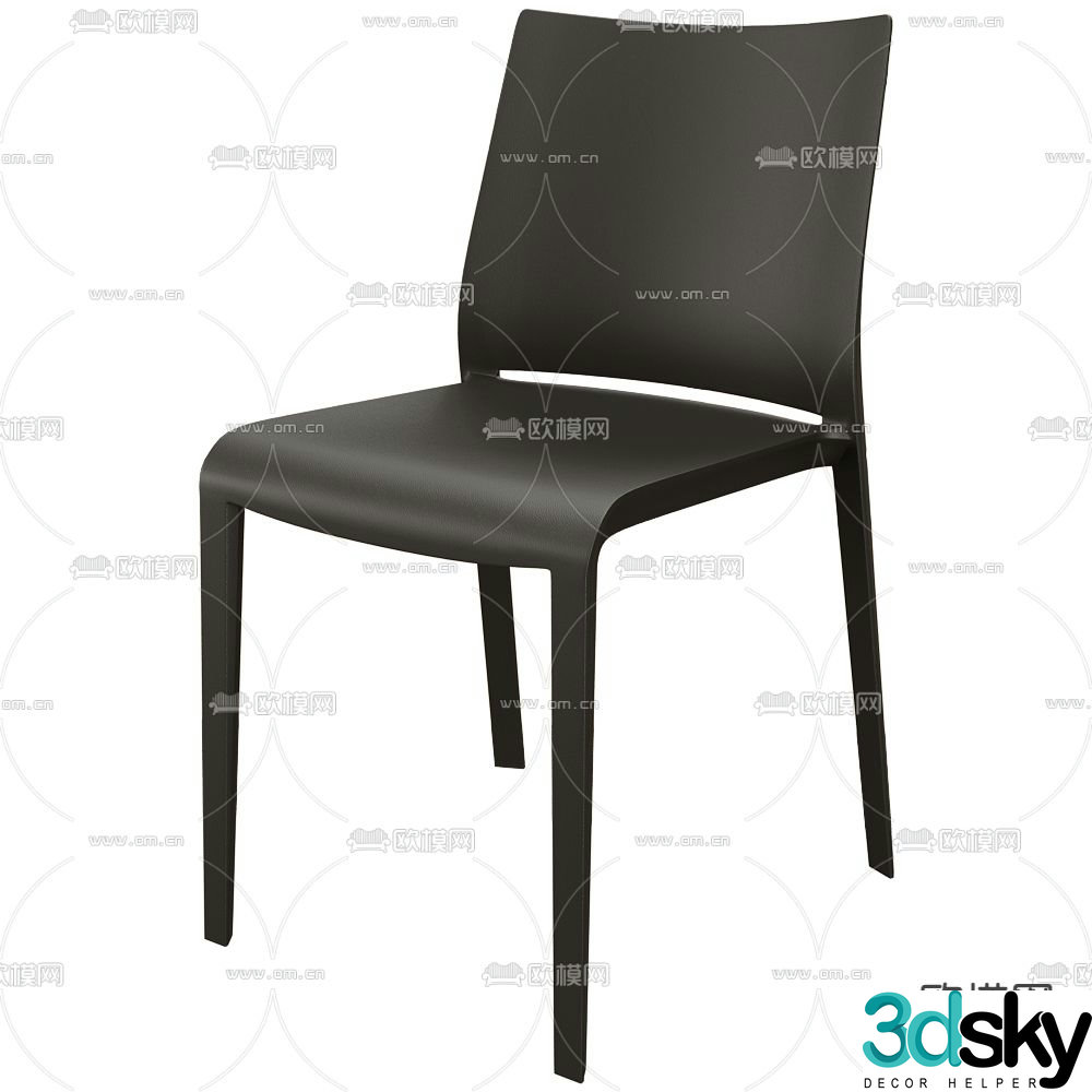 Desalto dining chair single chair 3d model