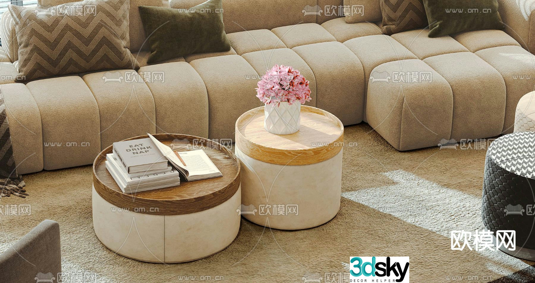 Modern sofa set 3d model