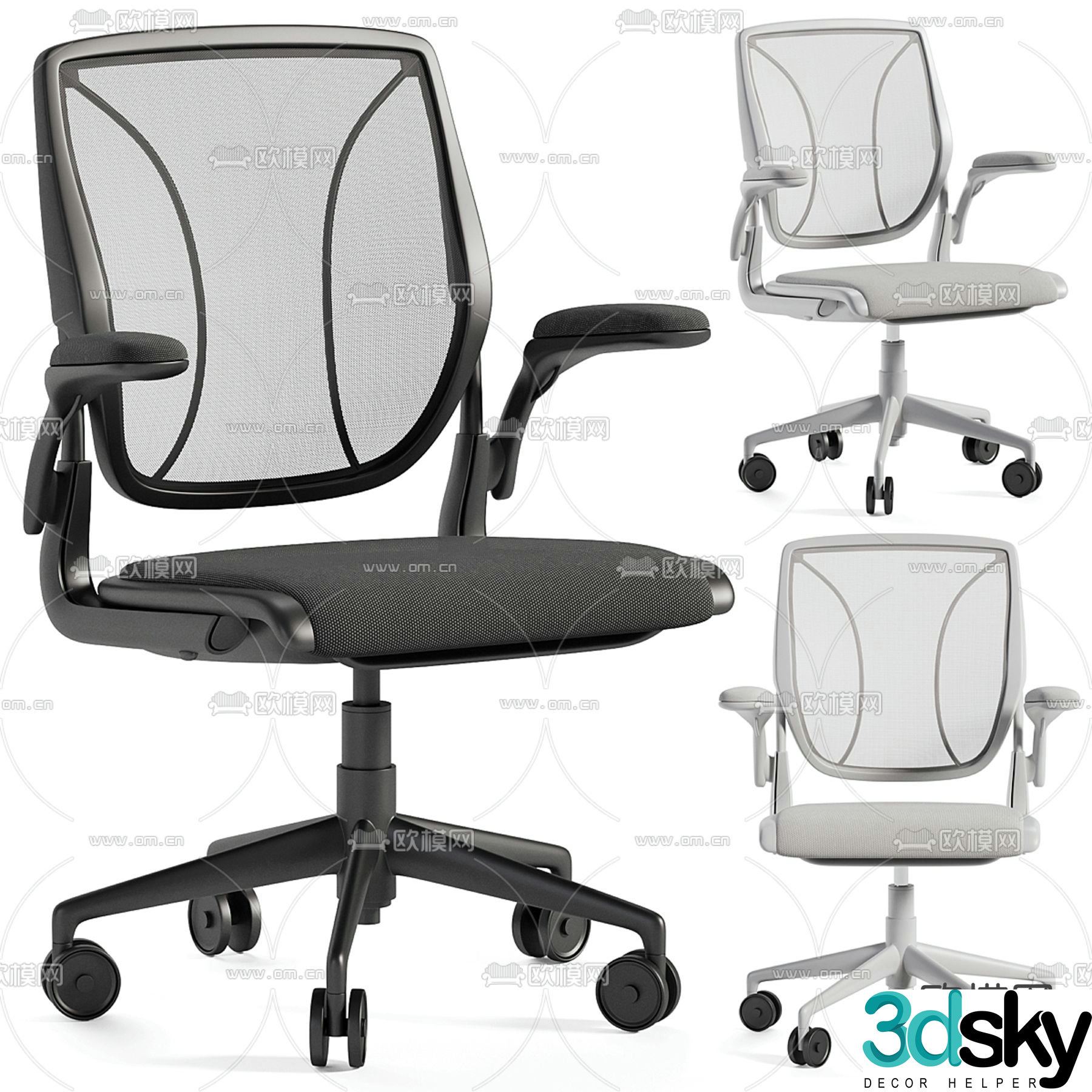 Office chair conference chair staff chair 3d model