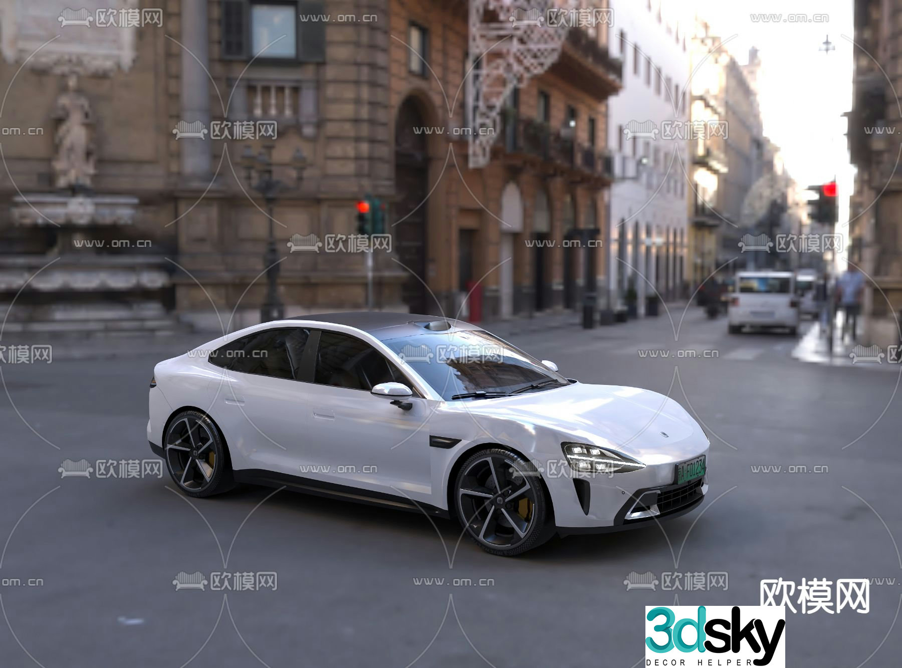 Xiaomi su7 new energy car 3d model