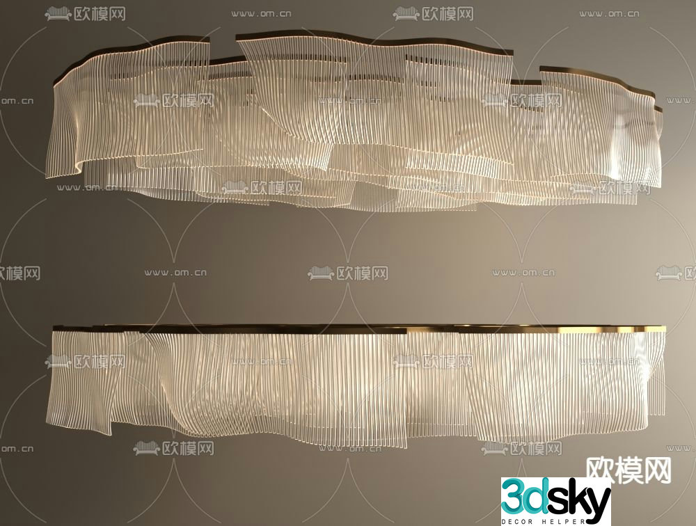 Crystal lamp ceiling lamp 3d model