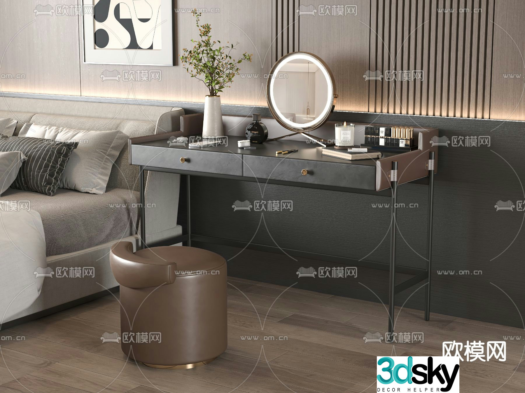 Modern dressing table dressing table 3d model