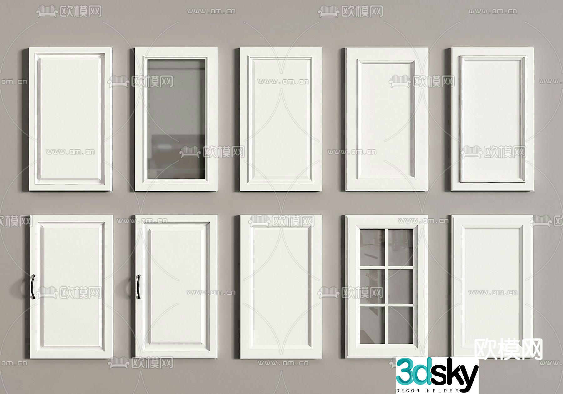 Cabinet door Wine cabinet door Glass cabinet door 3D model