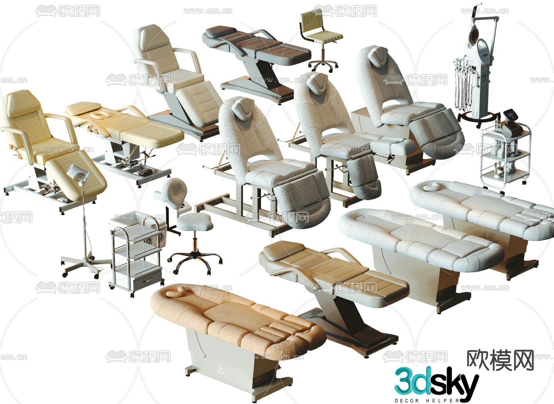Modern beauty bed dental lounge chair 3d model