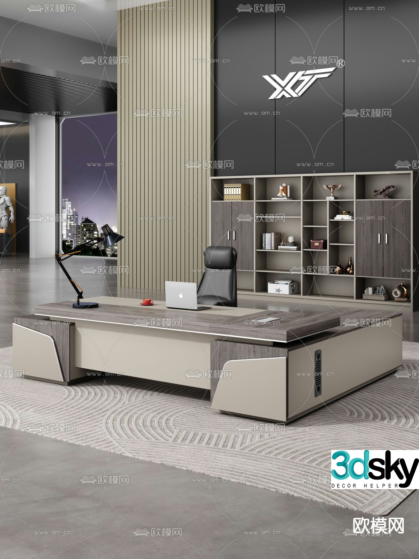 Desk desk boss desk executive desk 3d model