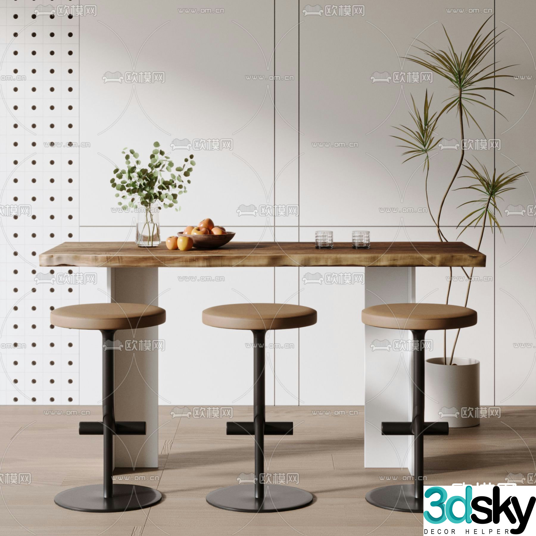 Modern bar water bar 3d model