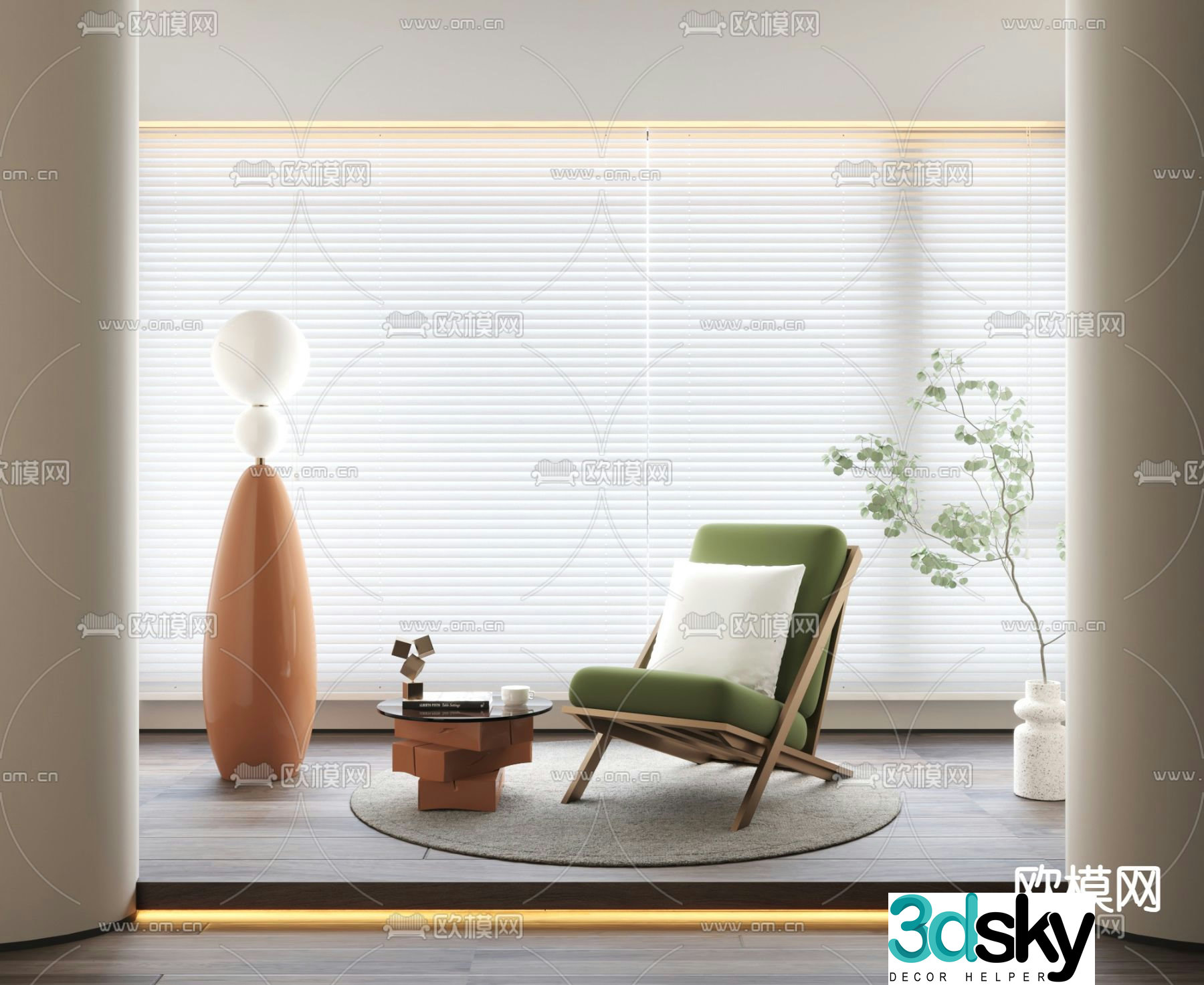 Modern lounge chair 3d model