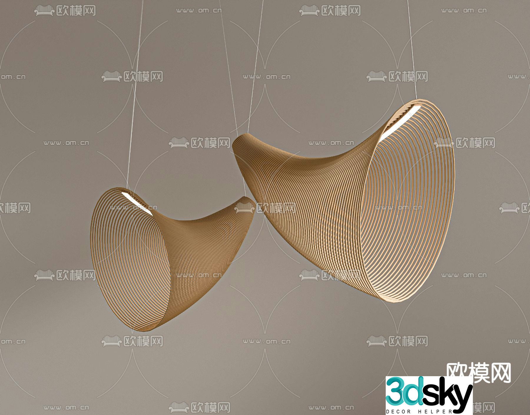 Wasabi Chandelier Restaurant Chandelier 3D Model