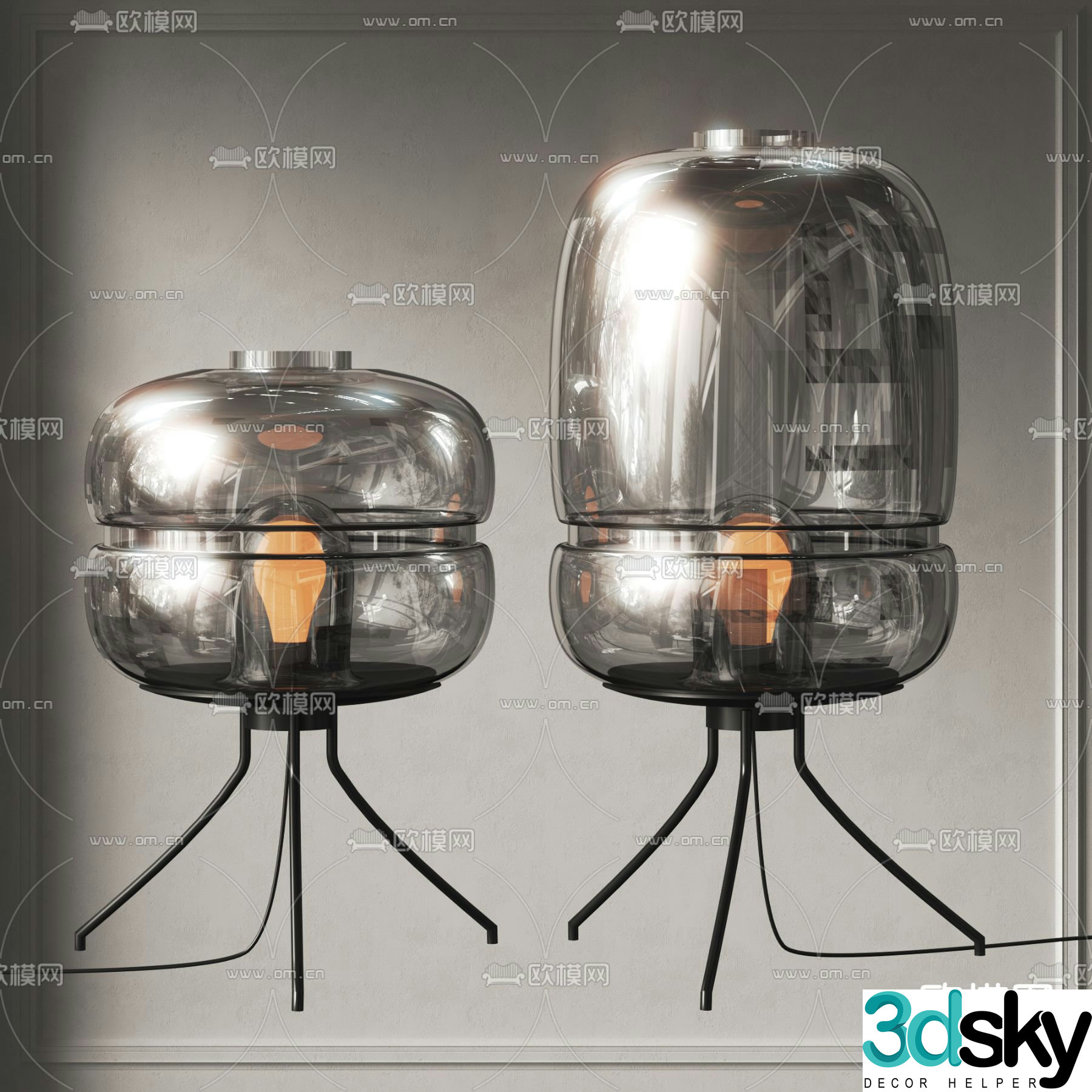 Modern desk lamp 3d model