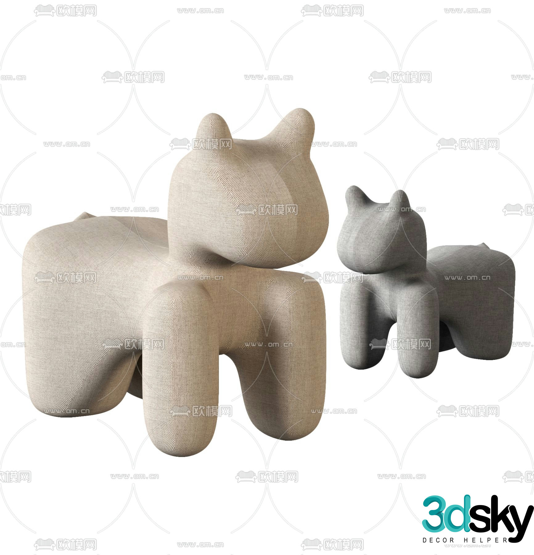 Modern children’s stool children’s chair 3d model