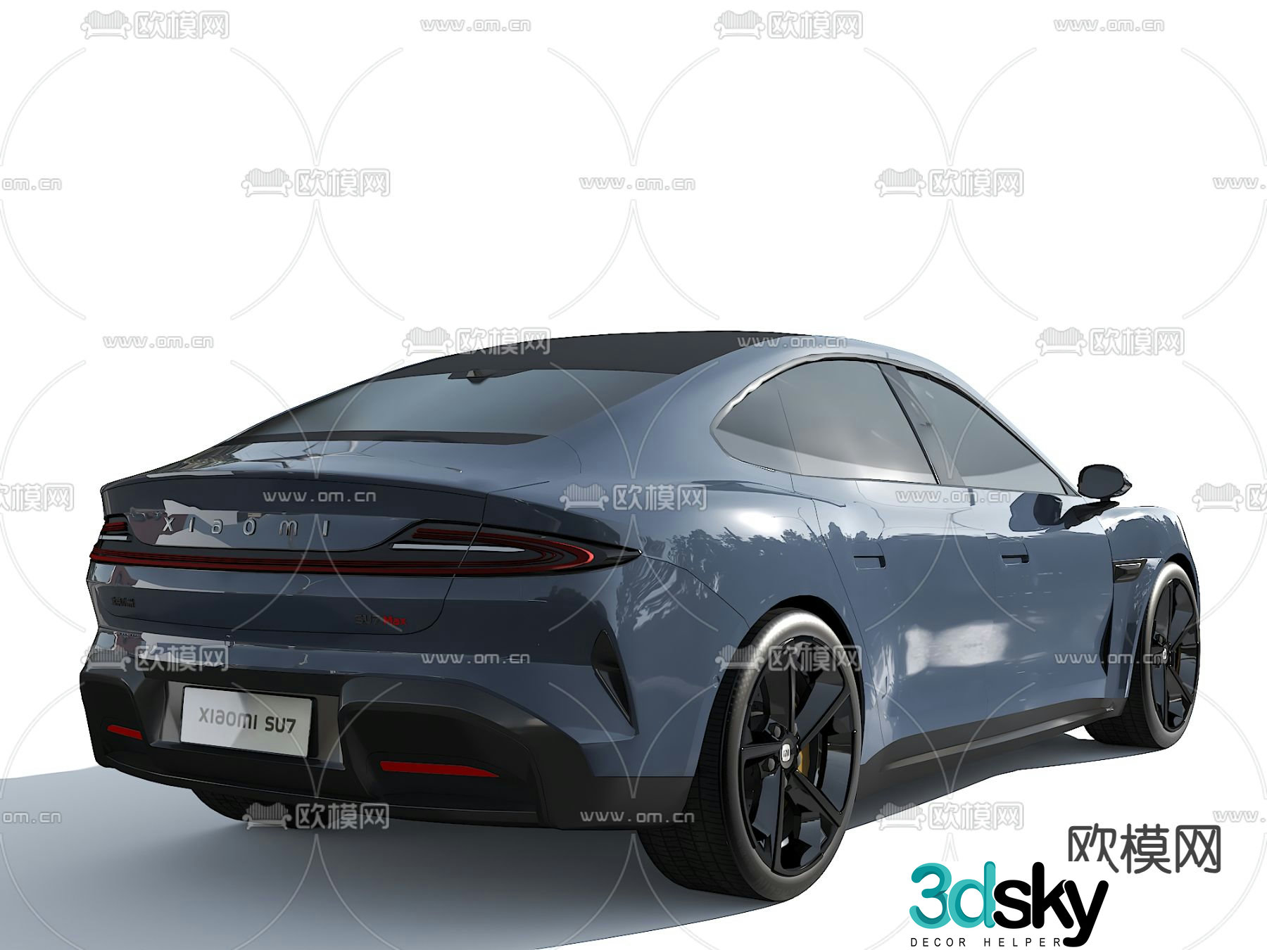 Xiaomi car electric car 3d model