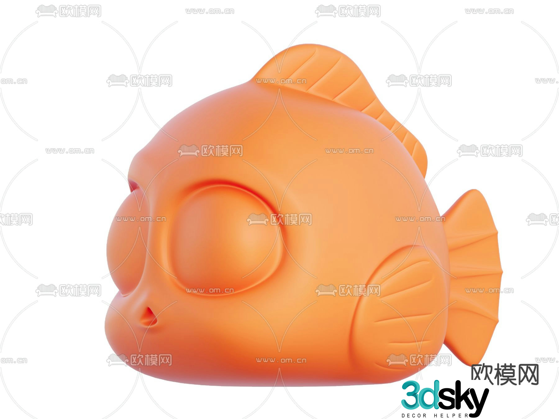 clown fish toy 3d model
