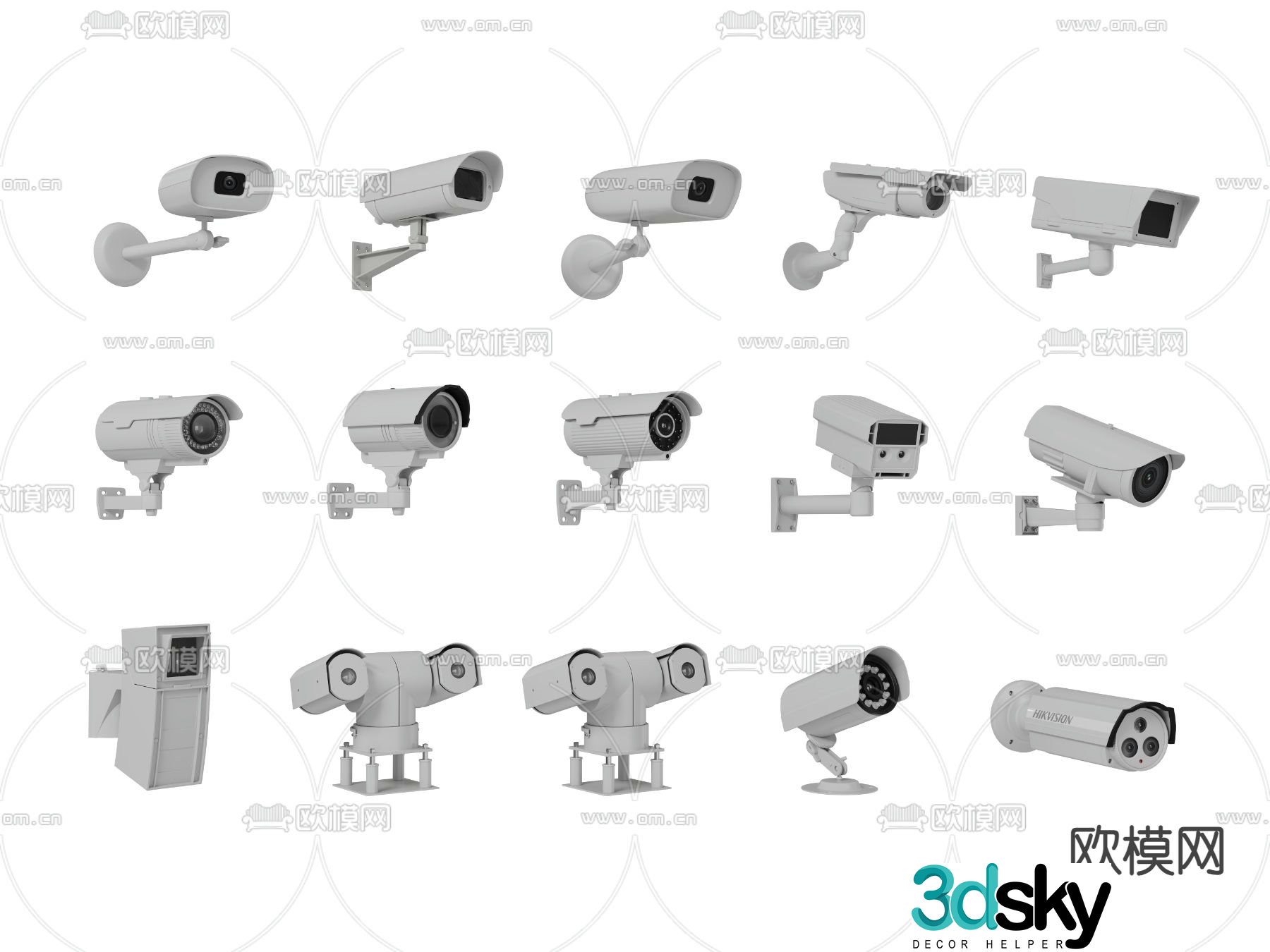 Modern surveillance camera 3d model