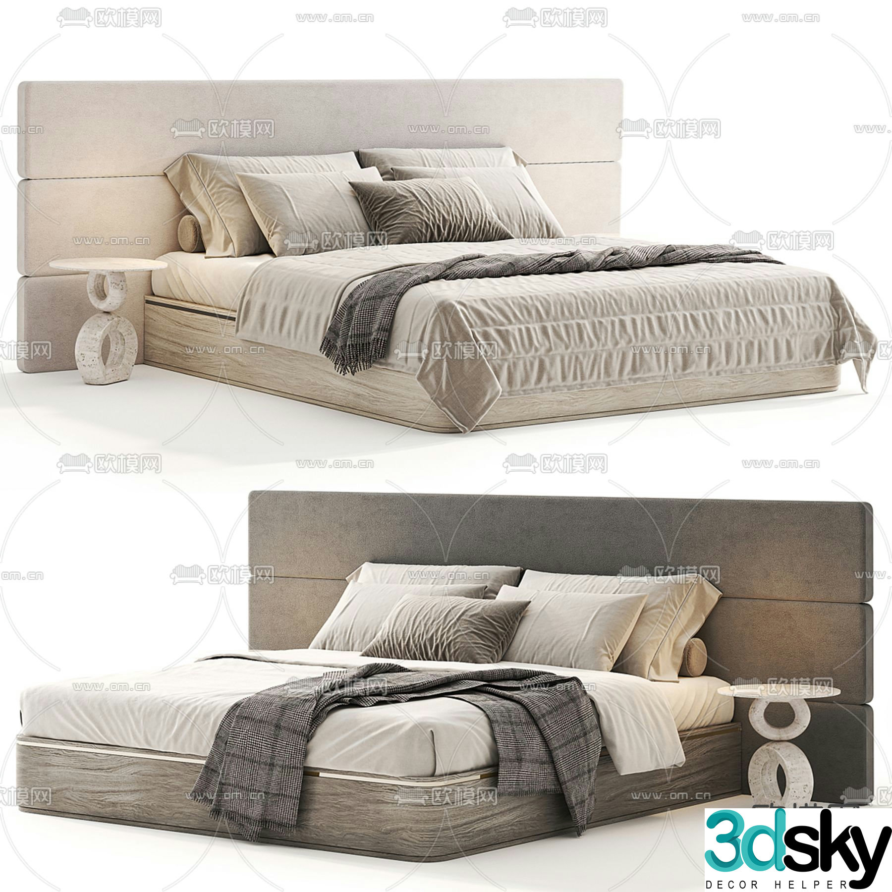Madaket double bed 3d model