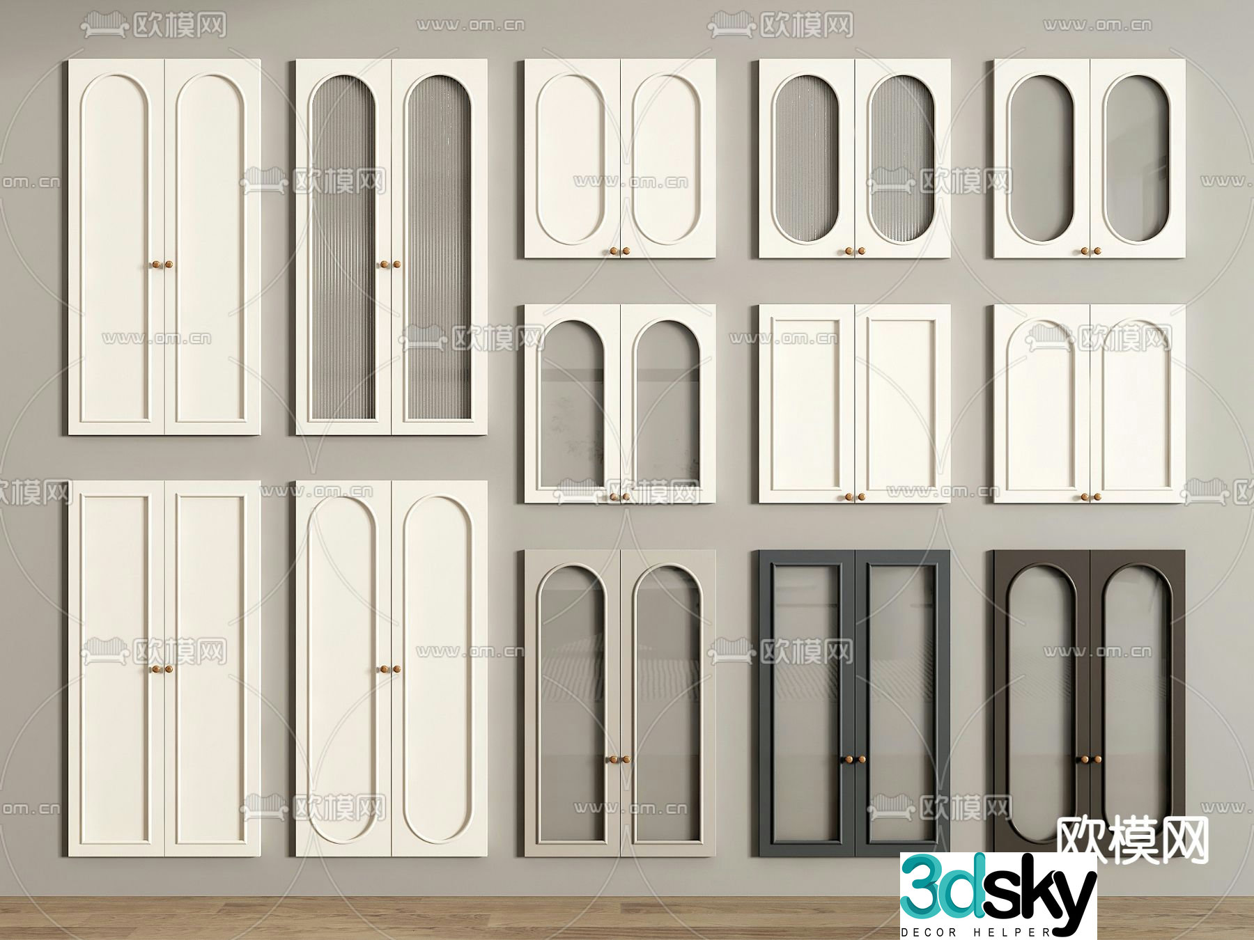 French cabinet door Cabinet door Wine cabinet door Wardrobe door Shoe cabinet door 3D model