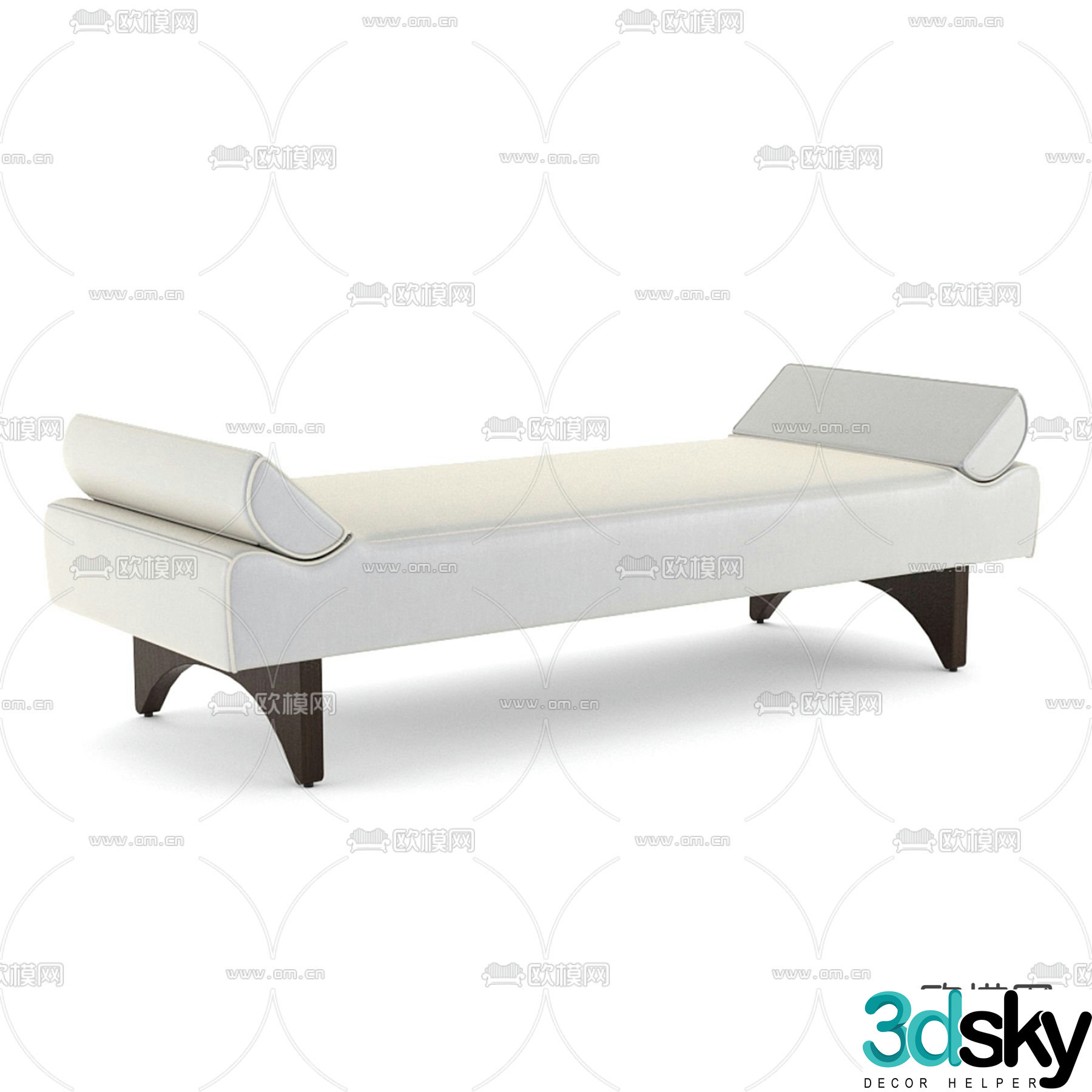 Olivya shoe changing bench bench 3d model
