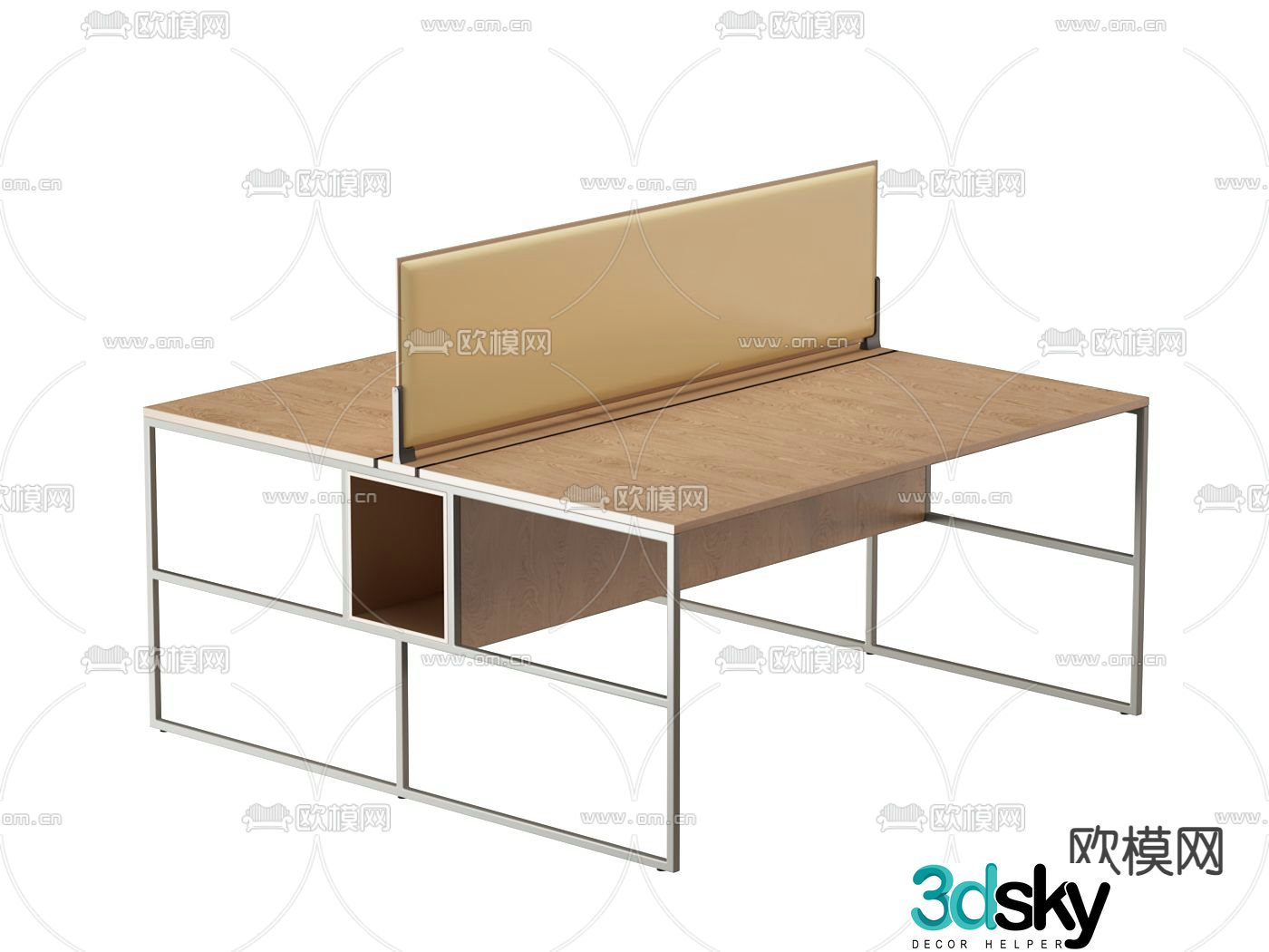 Card space desk staff table 3d model