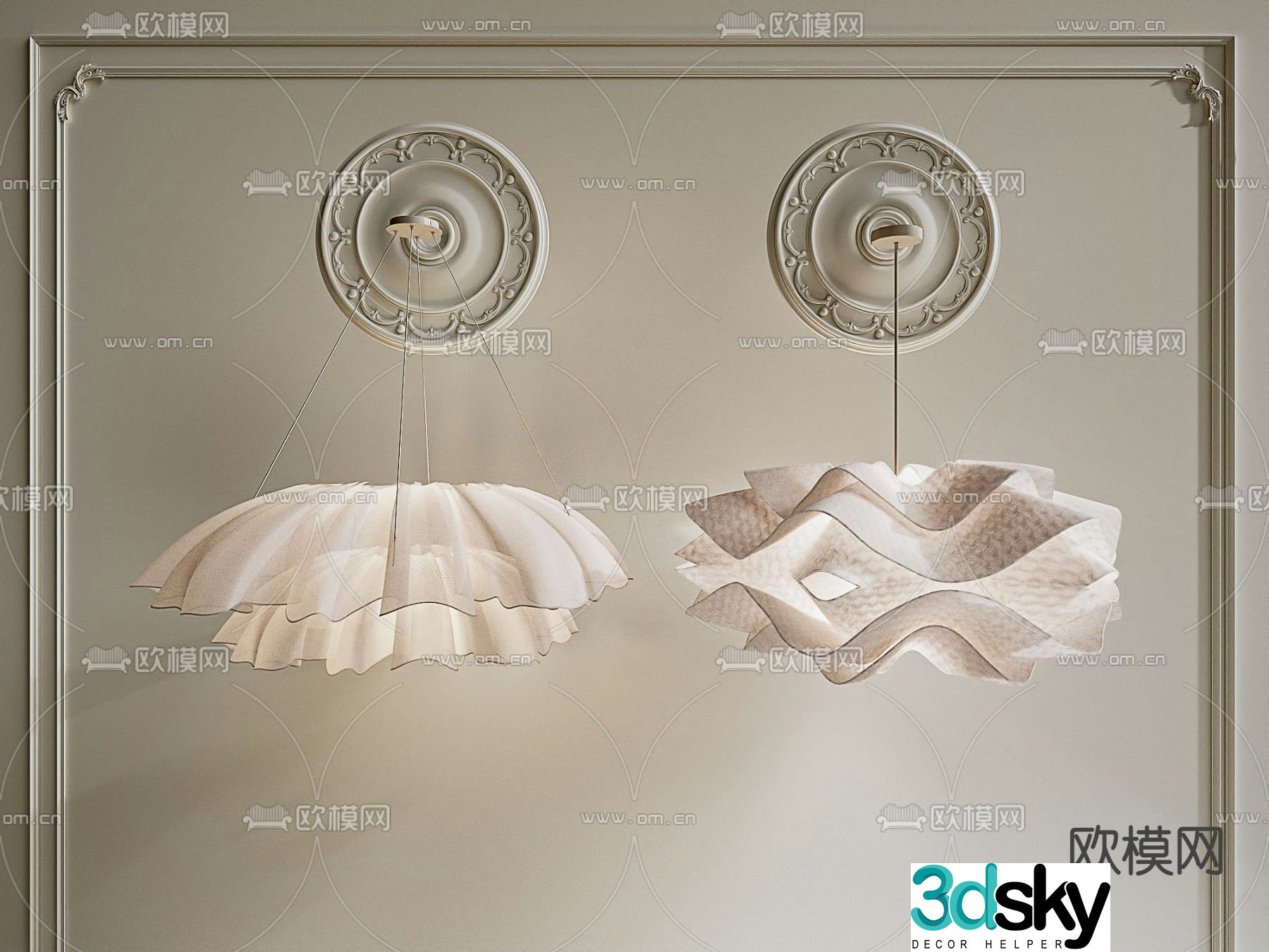 French chandelier 3d model
